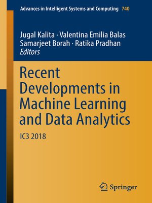 cover image of Recent Developments in Machine Learning and Data Analytics